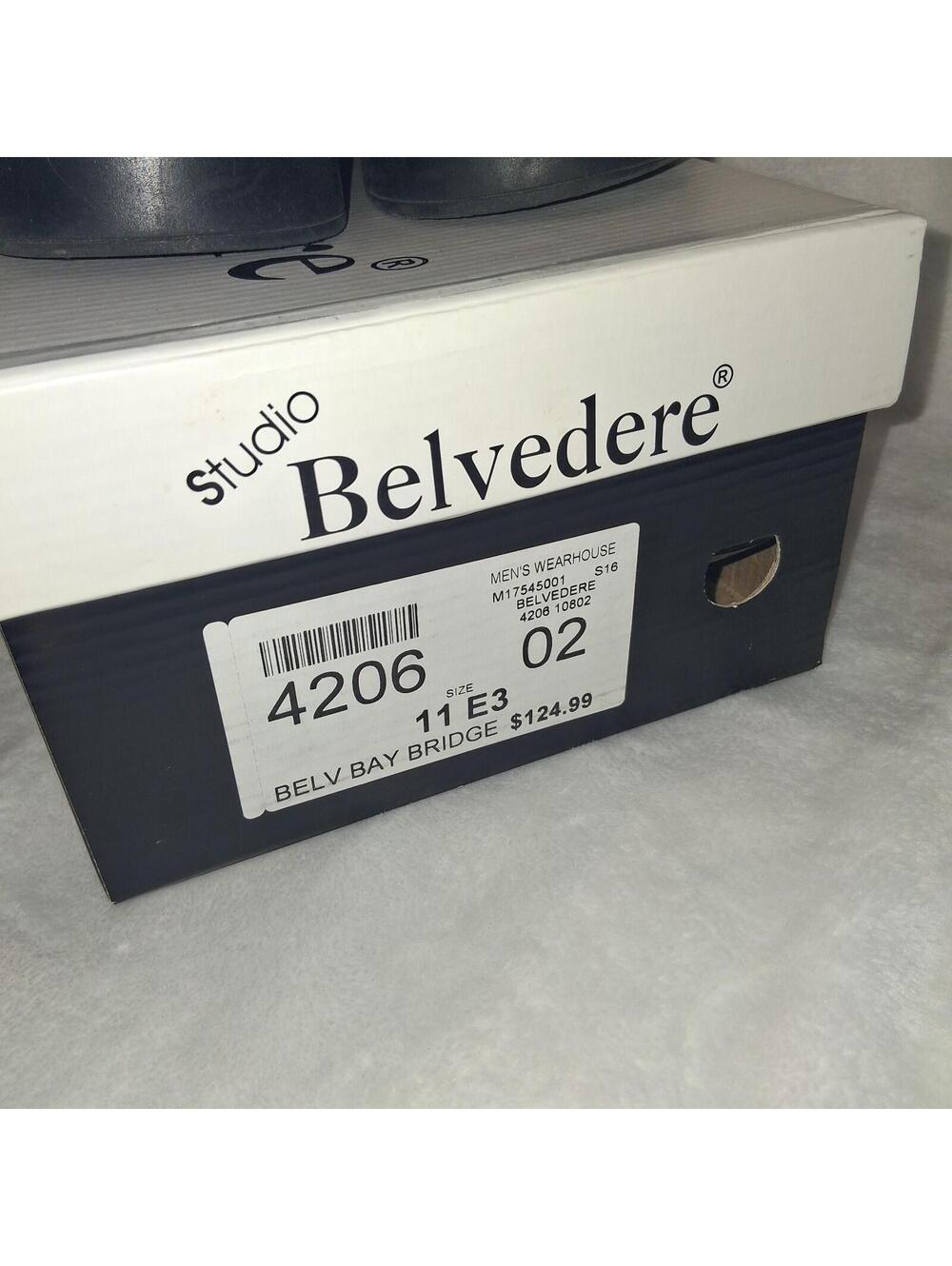 Studio Belvedere Bay Bridge Men's Size 11 EEE Black Dress Shoes w/Box - Picture 5 of 5